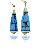 Biru Turquoise Gold Dangle Earrings